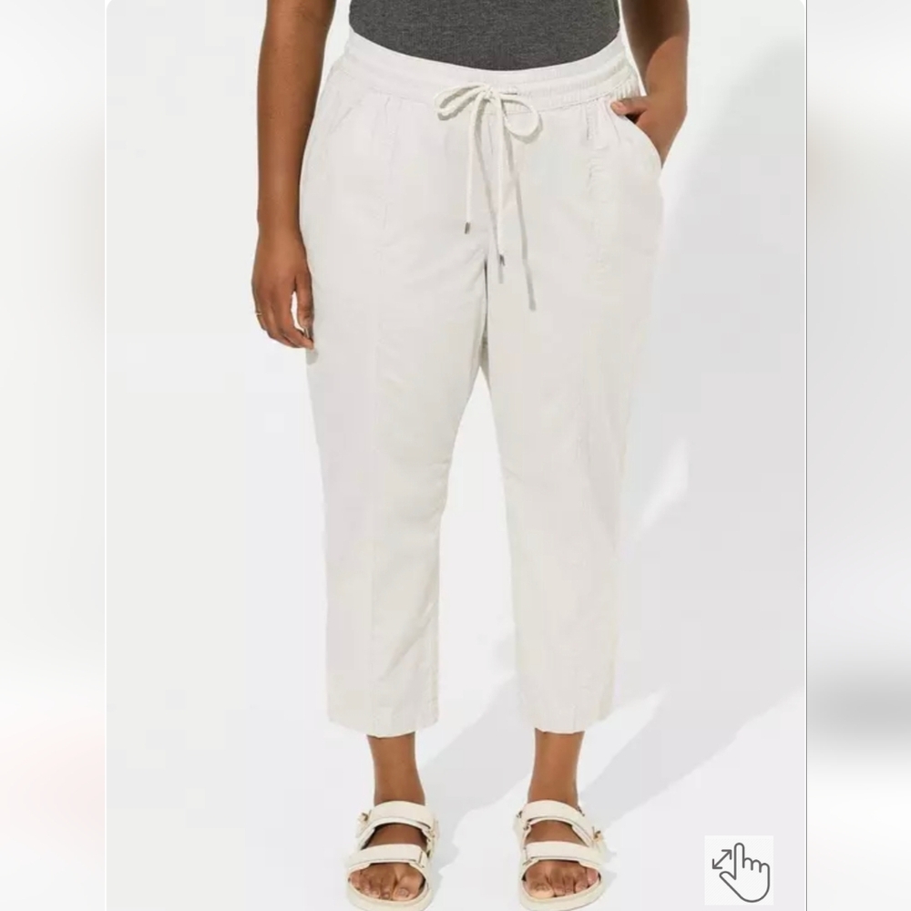 NWT Torrid Crop Stretch Poplin Pant - Picture 4 of 12